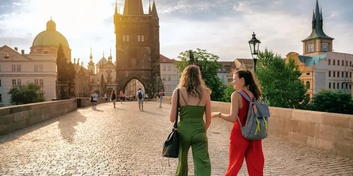 Karlův most při západu slunce